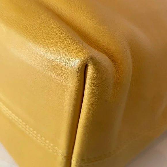 Coach Vintage Soho Lafayette 4140 Shoulder Tote Bag Chamois Yellow Leather - Picture 16 of 16